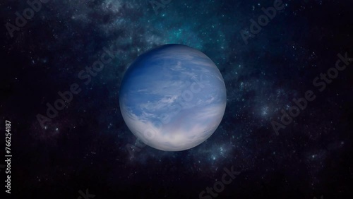 Planet Neptune. Planet of the solar system Neptune. Space video