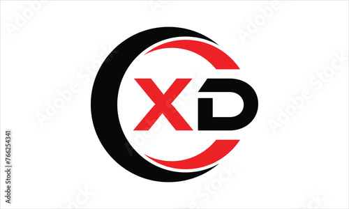 Free Download XD initial letter circle icon gaming logo design vector template. batman logo, sports logo, monogram, polygon, war game, symbol, playing logo, abstract, fighting, typography, minimal, wings logo, sign - GFXLoad