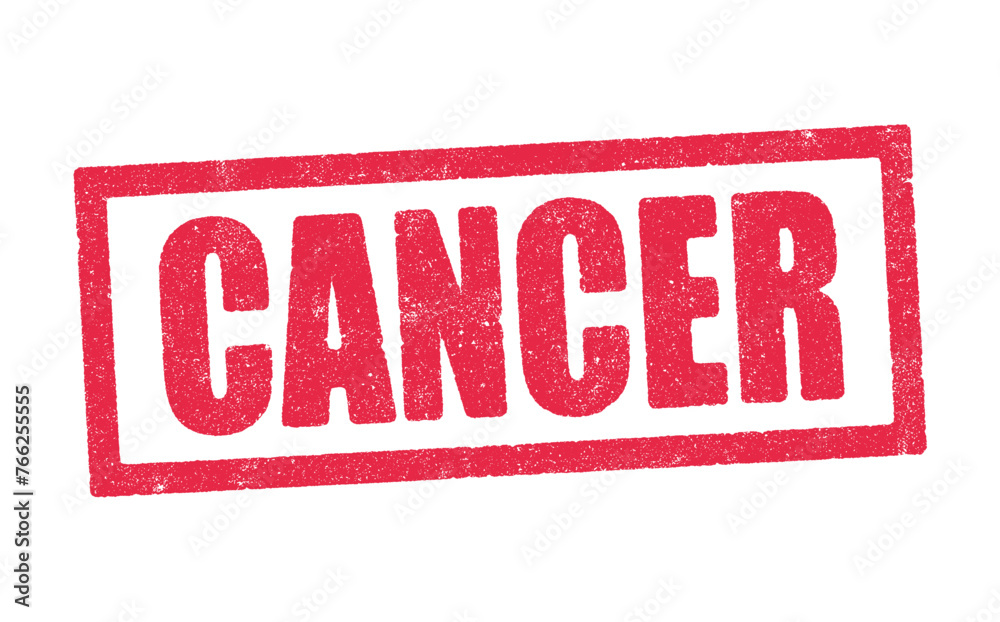 Vector illustration of the word Cancer in red rectangular ink stamp Vector illustration of the word Cancer in red rectangular ink stamp