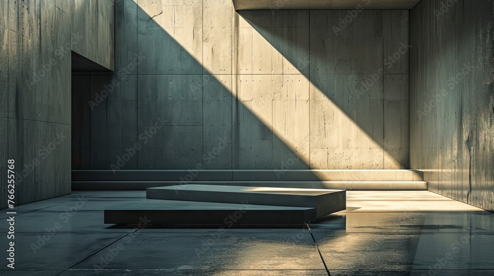 Minimalist Mockup Frame in Sunlit Modern Interior. Minimalist Mockup Frame in Sunlit Modern Interior.