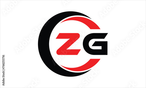 ZG initial letter circle icon gaming logo design vector template. batman logo, sports logo, monogram, polygon, war game, symbol, playing logo, abstract, fighting, typography, minimal, wings logo, sign