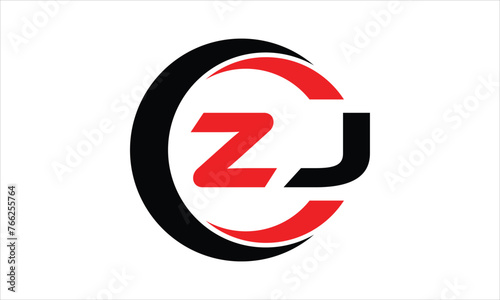 ZJ initial letter circle icon gaming logo design vector template. batman logo, sports logo, monogram, polygon, war game, symbol, playing logo, abstract, fighting, typography, minimal, wings logo, sign