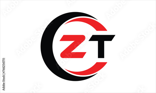 ZT initial letter circle icon gaming logo design vector template. batman logo, sports logo, monogram, polygon, war game, symbol, playing logo, abstract, fighting, typography, minimal, wings logo, sign