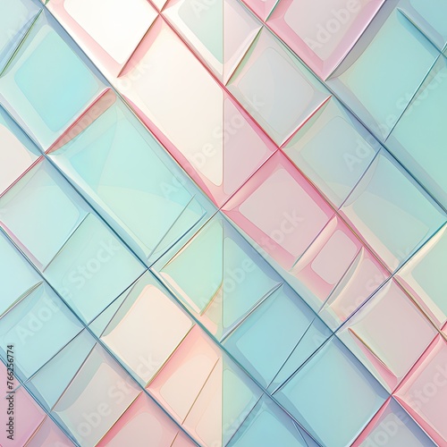 sharp criss cross glass pattern with pastel color  photo
