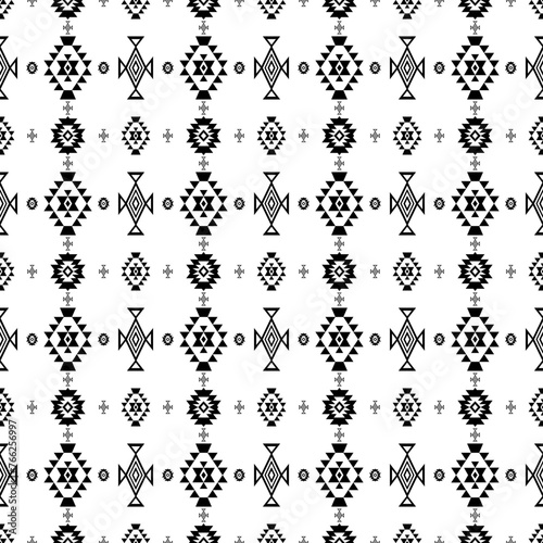 Seamless Native pattern american tribal indian ornament pattern geometric ethnic textile texture tribal aztec pattern navajo mexican fabric seamless Vector decoration fashion