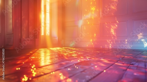 A Light leaks flashing around making an elegant background