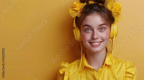 Smiling Woman With Headphones