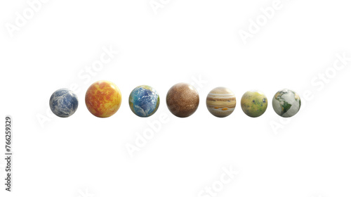 Planets isolated with transparent background