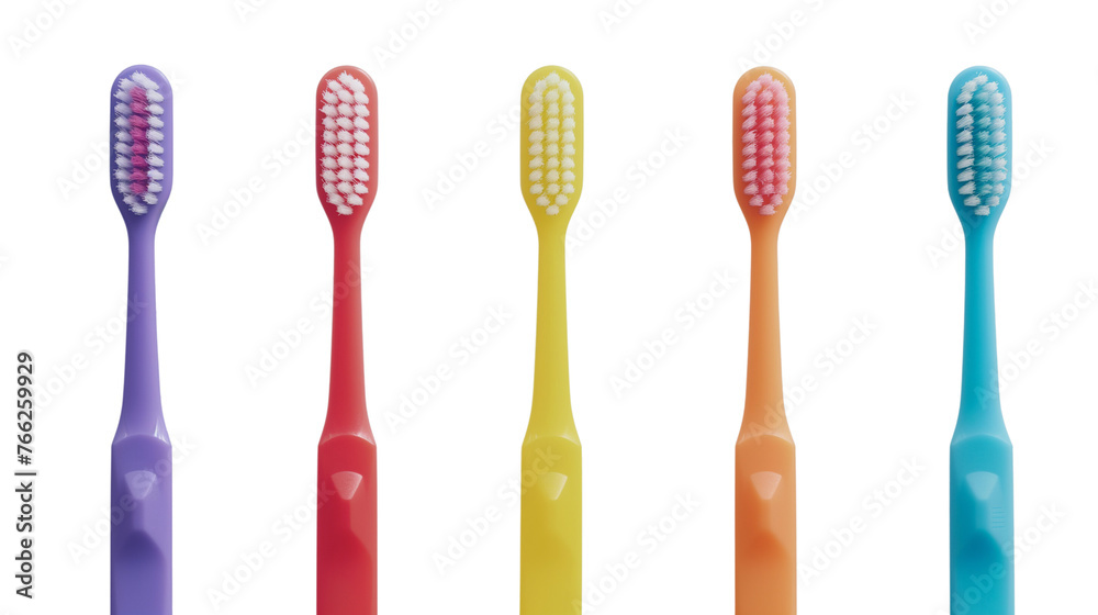Colorful toothbrush, isolated on transparent background, Generative AI Colorful toothbrush, isolated on transparent background, Generative AI