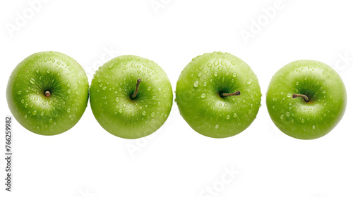 Wallpaper Mural Green apples isolated on a white background Torontodigital.ca