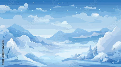 Beautiful fantasy winter cloudscape background .. Fla © Megan