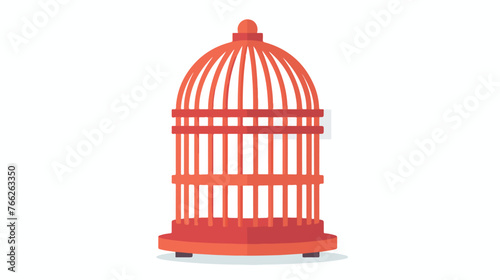 Bird cage icon Flat vector isolated on white background