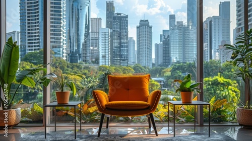 Well-Furnished Living Room With Large Window
