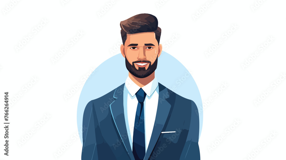 Businessman avatar character isolated vector illustra