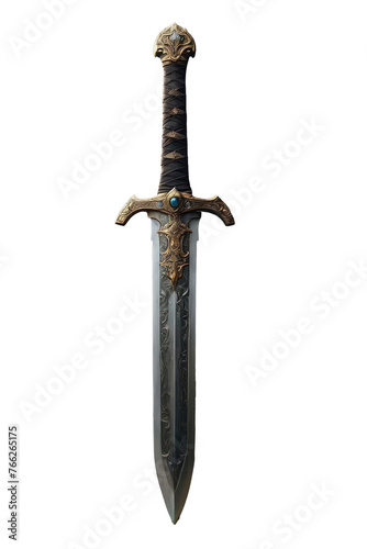 Ancient dagger isolated on white, Ancient dagger isolated on white, Sword PNG Images, Sword PNG transparent images, Ancient sword images, The sword decorated with gold and jewels photo