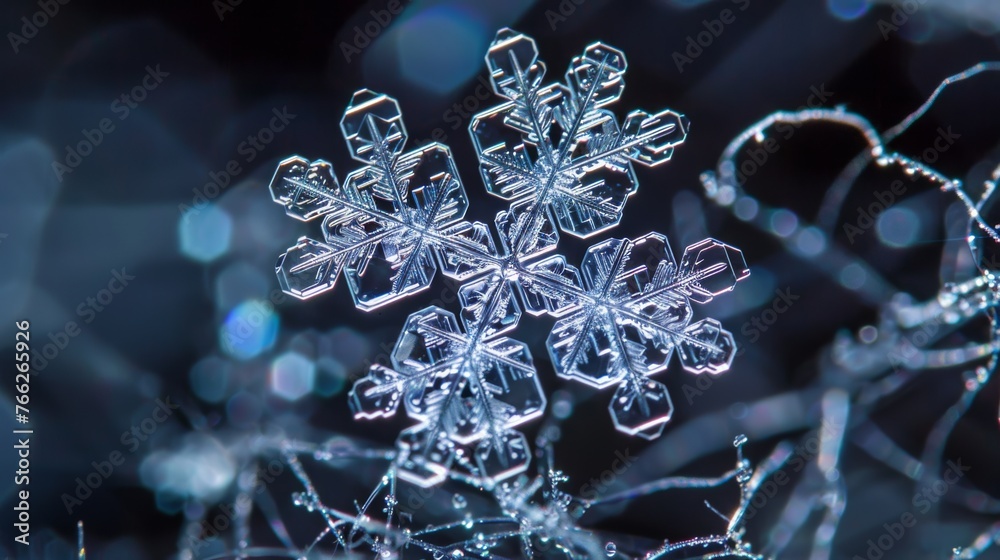 Obraz premium Snowflake Abstract Background Wallpaper Texture Colorful