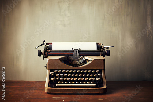 Waiting Words: Vintage Typewriter with a Blank Page
