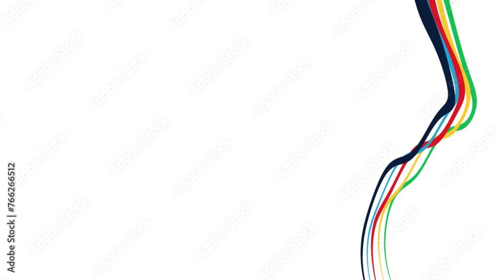 abstract colorful curcly line. Wavy isolated background with striped multicolored lines with empty space for your text or title