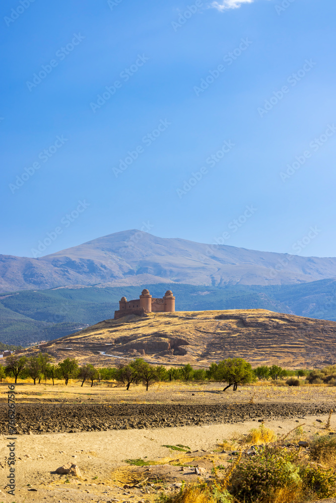 La Calahorra castle with Sierra Nevada, Andalusia, Spain La Calahorra castle with Sierra Nevada, Andalusia, Spain