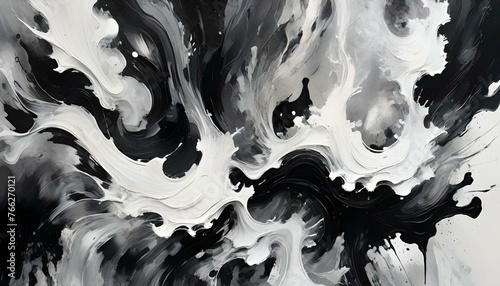 rough waves abstract painting art                                       