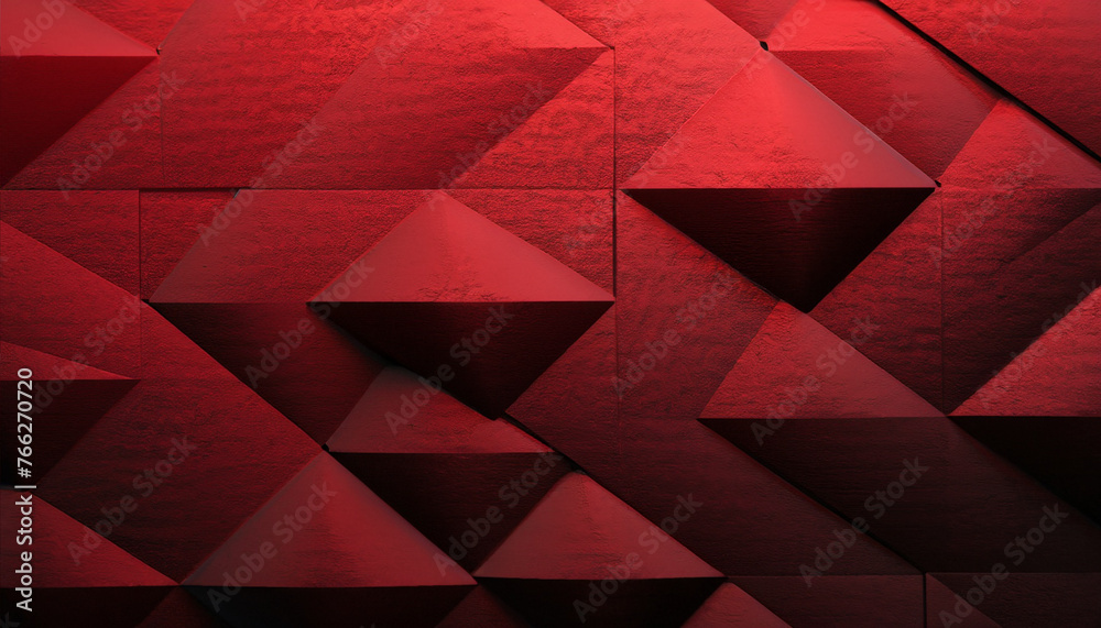 Abstract geometric shapes in black and red colors, 3D effects, dynamic trendy modern design as background, texture materials for technical packaging design, conceptual wall design, Abstract geometric shapes in black and red colors, 3D effects, dynamic trendy modern design as background, texture materials for technical packaging design, conceptual wall design,