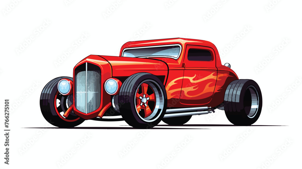Hot Rod Flat vector isolated on white background