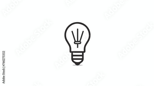 Idea lamp outline icon. linear style sign for mobile