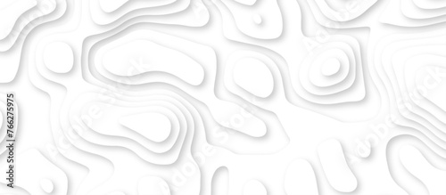 Abstract geometric layered curve line white background. 3d render, paper cut vector art background banner texture. multi layer cutout geometric patterns with smooth wavy layer. white background.