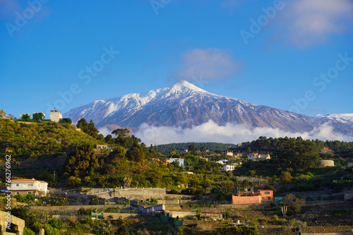  Pico Teide, in Tenerife, the highest mountain in Spain and one of the largest volcanoes in the world. Still active, often covered in snow in winter