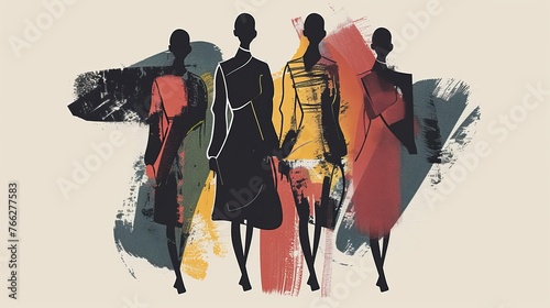 Graphic fashion illustration