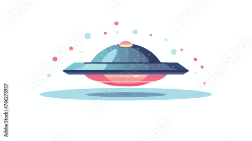 Fototapeta Naklejka Na Ścianę i Meble -  Mouse Click on UFO vector concept colored icon