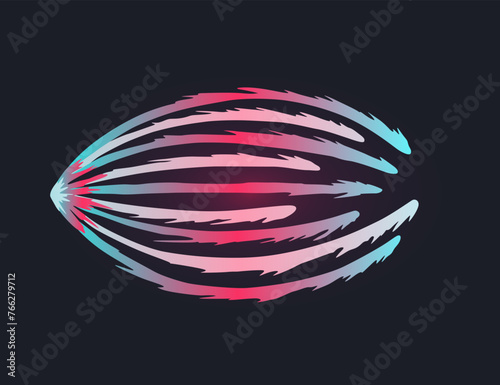 Cartoon laser gun beam. Alien combat weapon rays. Futuristic shot effect. Destructive plasma flow. Bomb blaster attack explosion. Vector game element