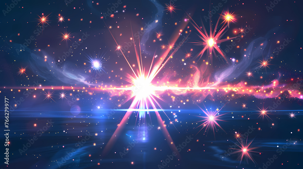 Fototapeta premium minimalist neon starburst