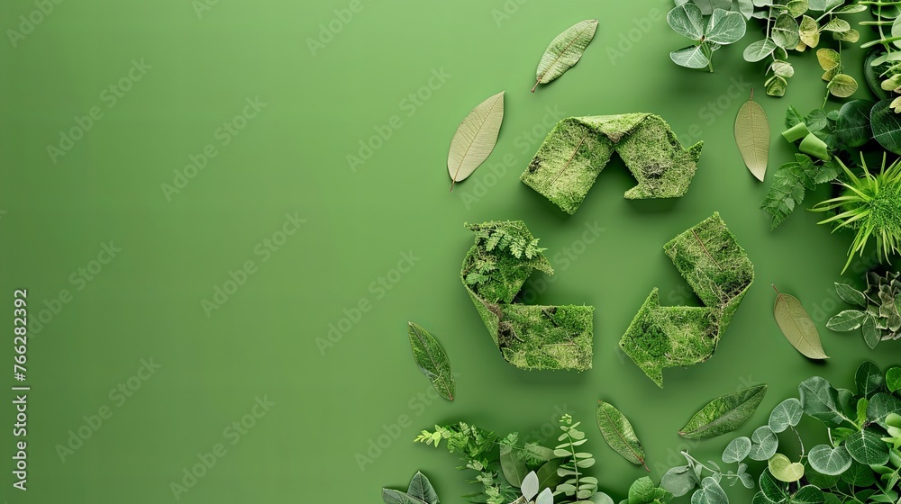 corporate concept to invest in the environment social and governance. Cooperation of organization charity and support Environmental technology concept for Sustainable development.  green background  - obrazy, fototapety, plakaty 