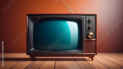 Old retro TV, television in vintage style of 1950s