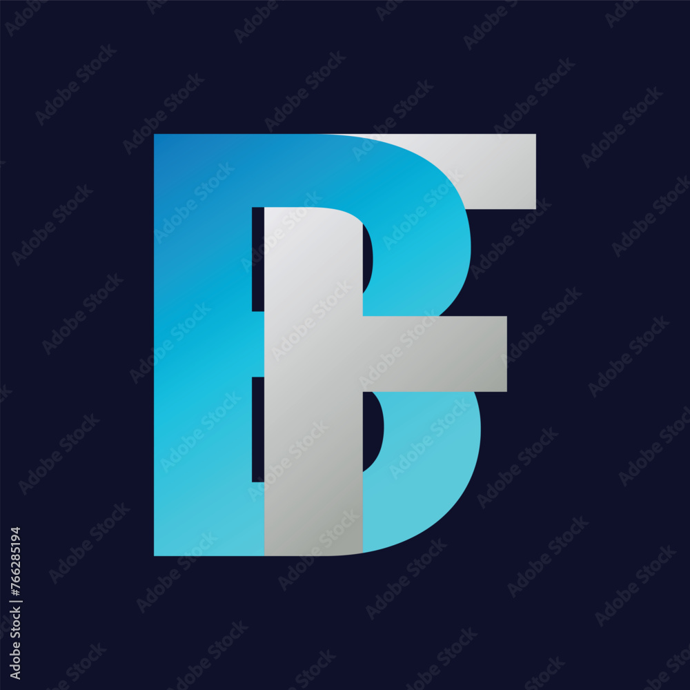 Obraz premium Abstract BF letter logo design template. Vector Logo Illustration.