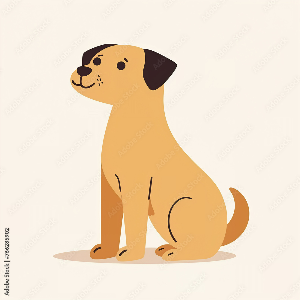 illustration of a dog, cute puppy isolated on white background, isolated flat vector modern animal illustration, full of love and cuteness illustration of a dog, cute puppy isolated on white background, isolated flat vector modern animal illustration, full of love and cuteness