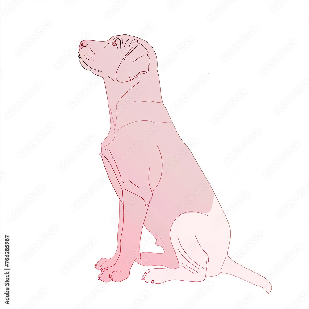 illustration of a dog, cute puppy isolated on white background, isolated flat vector modern animal illustration, full of love and cuteness