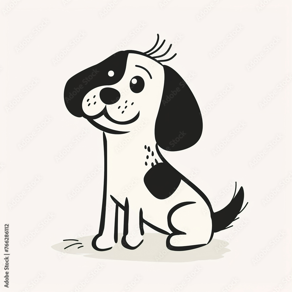 illustration of a dog, cute puppy isolated on white background, isolated flat vector modern animal illustration, full of love and cuteness illustration of a dog, cute puppy isolated on white background, isolated flat vector modern animal illustration, full of love and cuteness