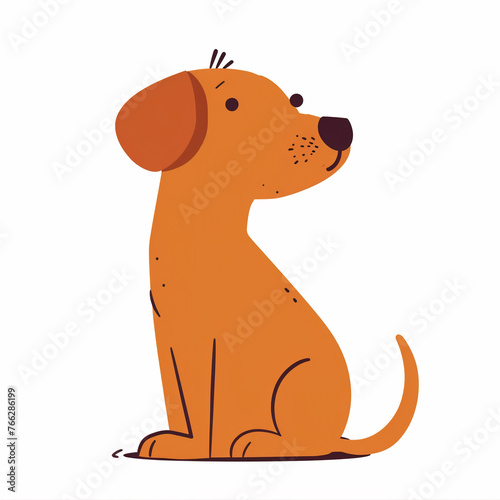 illustration of a dog  cute puppy isolated on white background  isolated flat vector modern animal illustration  full of love and cuteness