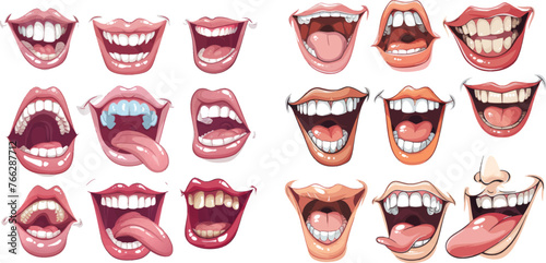 Illustration of smiling caricature expression