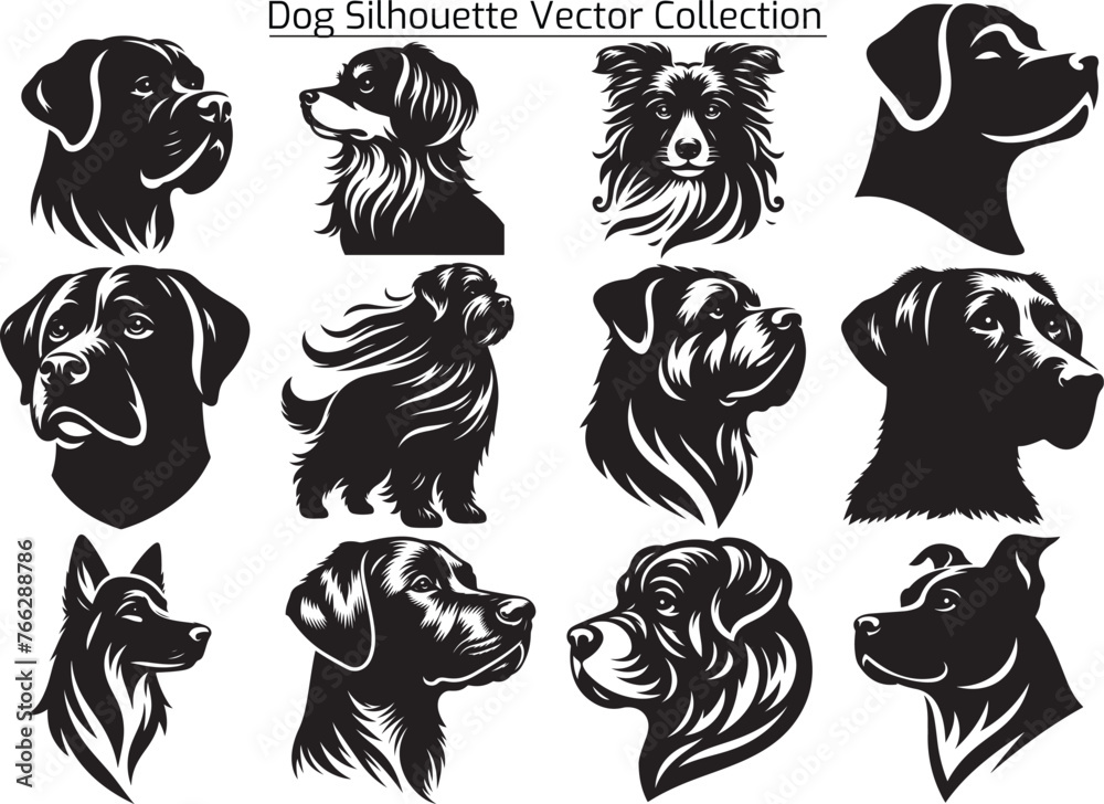 Obraz premium Dog silhouette vector