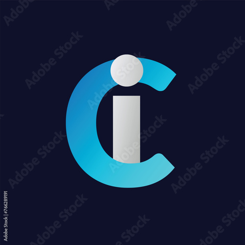 Ci Letter logo icon design template elements