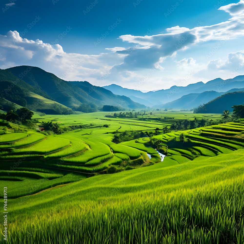 Obraz premium rice fields