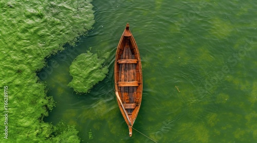Small Boat Floating on Water