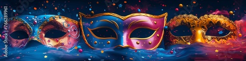 background with lights and carnival mask