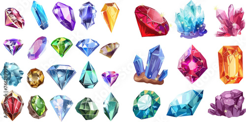 Gemstone jewelry, sapphire and treasure, mineral accessories