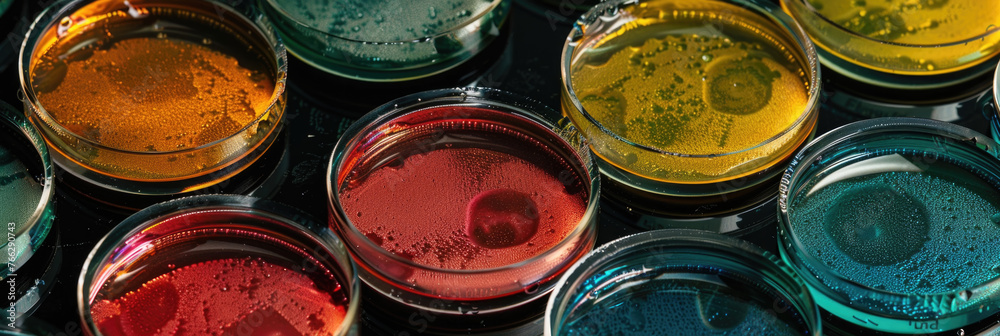 A close-up view showing a variety of differently colored bowls arranged next to each other A close-up view showing a variety of differently colored bowls arranged next to each other