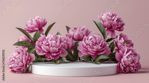 Pink Flowers on Table