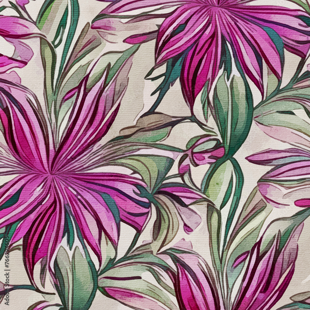 Watercolor painting on canvas. Artistic brush strokes. Botanical illustration for printing on wall decorations. Generated by Ai Watercolor painting on canvas. Artistic brush strokes. Botanical illustration for printing on wall decorations. Generated by Ai